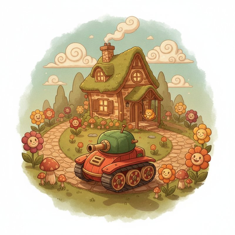 A tank looping around a house, never leaving — localhost 127.0.0.1, peg tank (t·n·k) for 127.