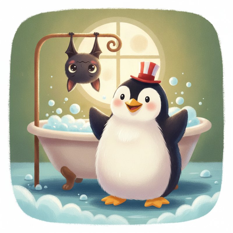 A penguin and a bat over a tub — Linux, pegs tub (19) and bat (91) for 1991.