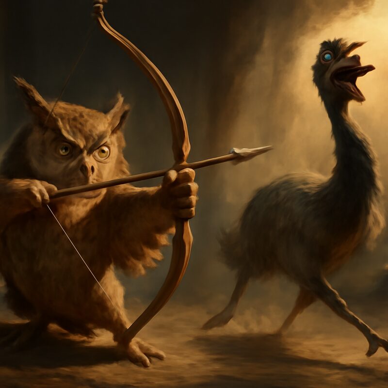 4 arrow, 5 owl