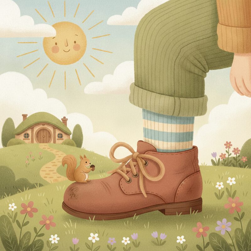Panel 2 — a bent leg wearing one shoe. Pegs leg (57), shoe (6).