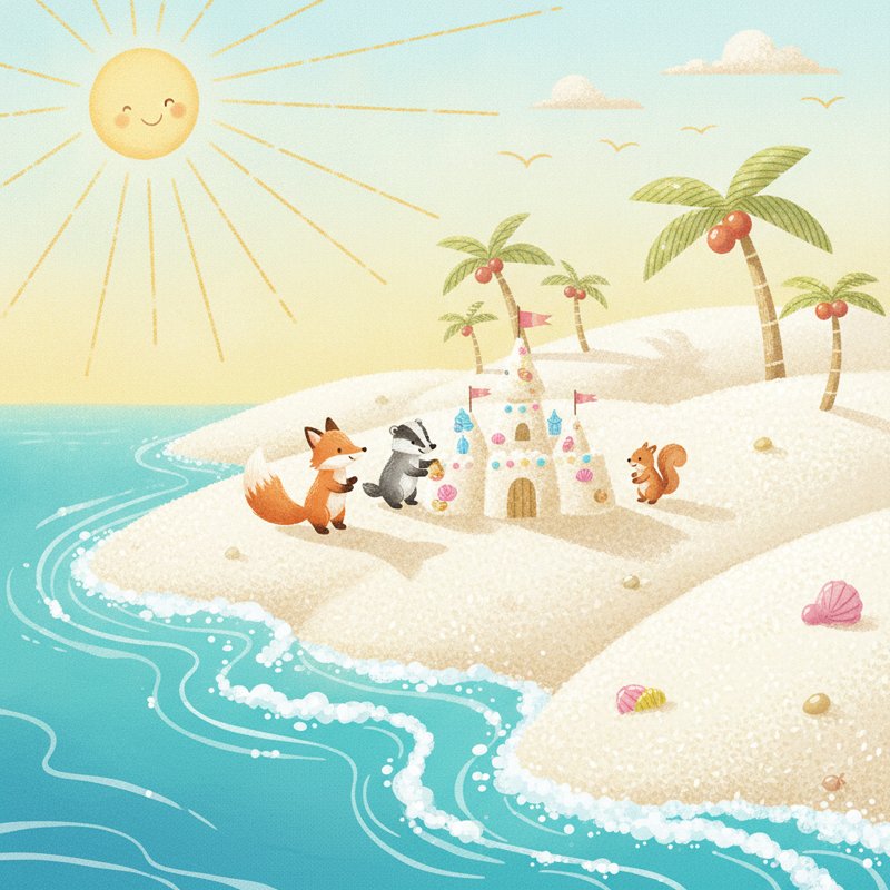 A beach made of rice grains — the pegs rice (40) and beach (96) for 4096.